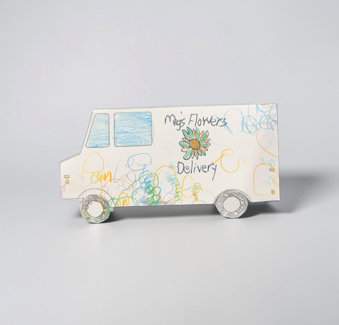 Foldable 3-D Paper Coloring Car