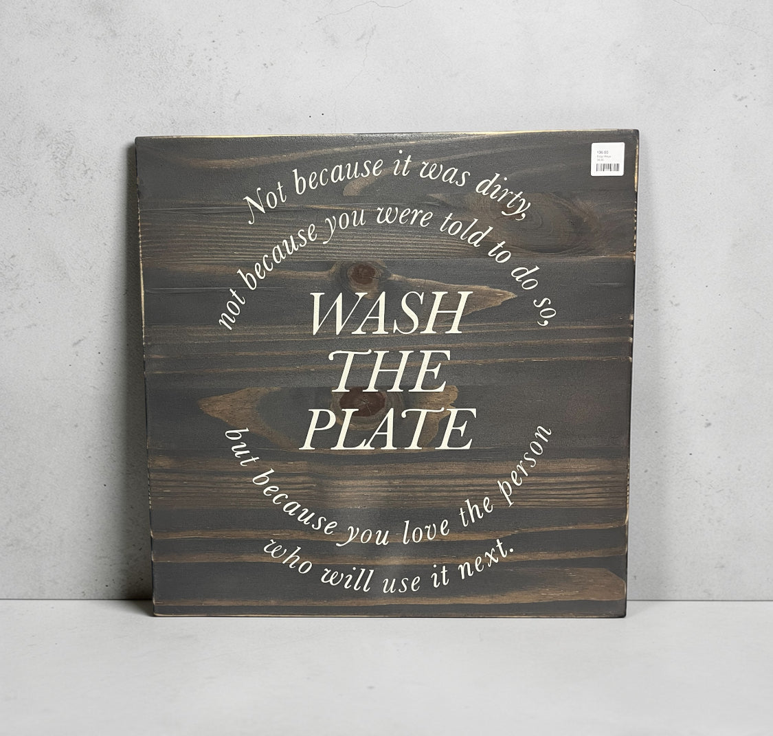 Wash the Plate