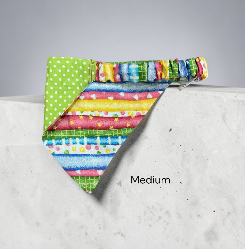 Elastic Reversible Pet Bandana (Varying Sizes)