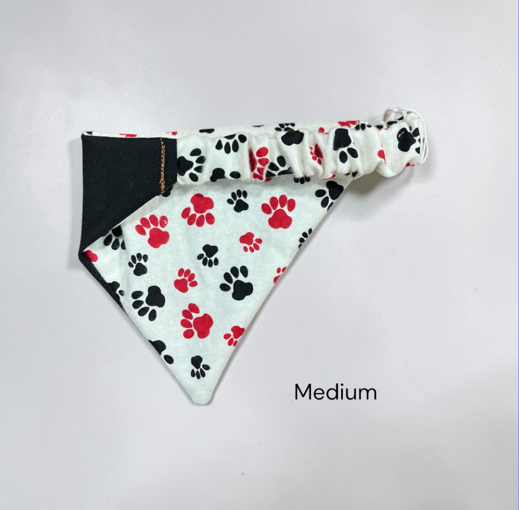 Elastic Reversible Pet Bandana (Varying Sizes)