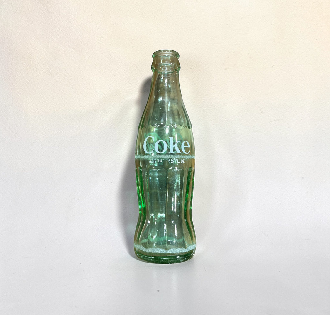 Vintage Coca-Cola 8-Pack with Green Bottles in Carrier