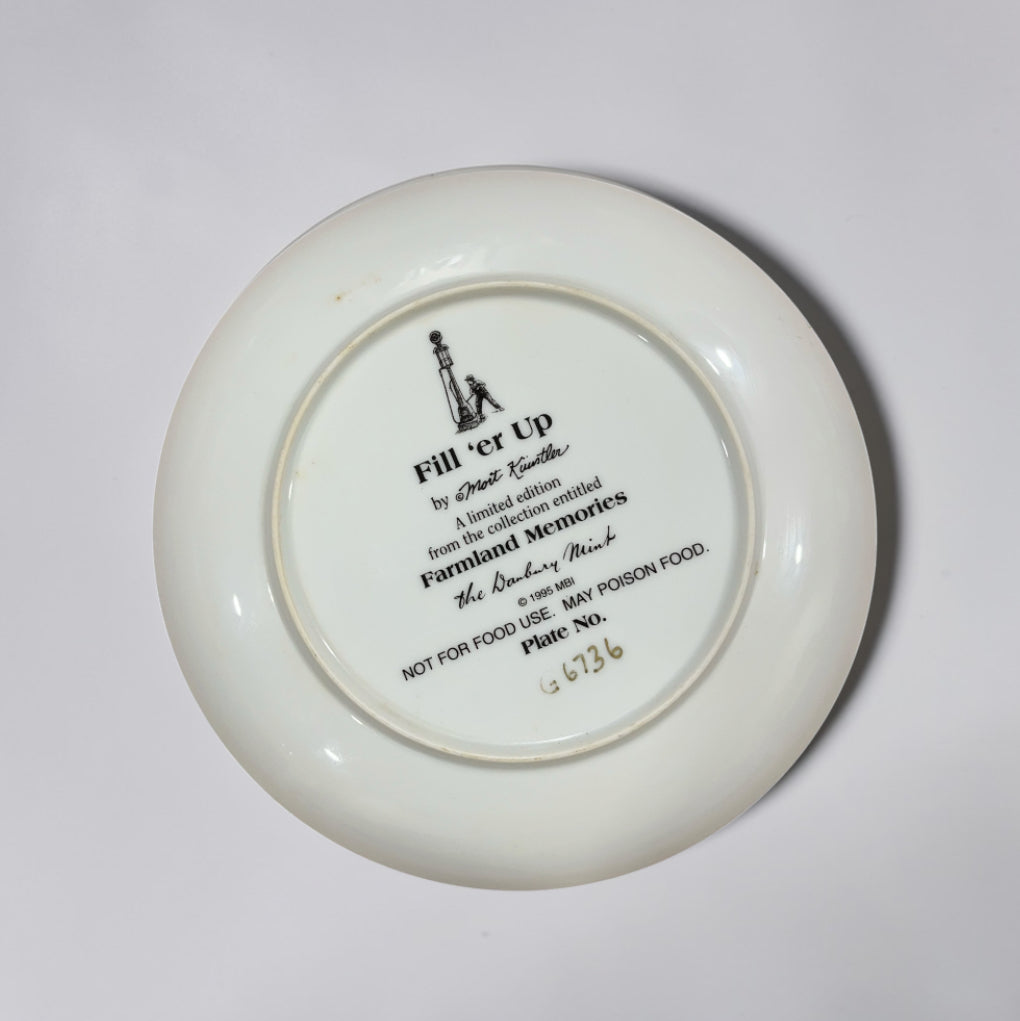 Danbury Mint Fill 'er Up Collector Plate