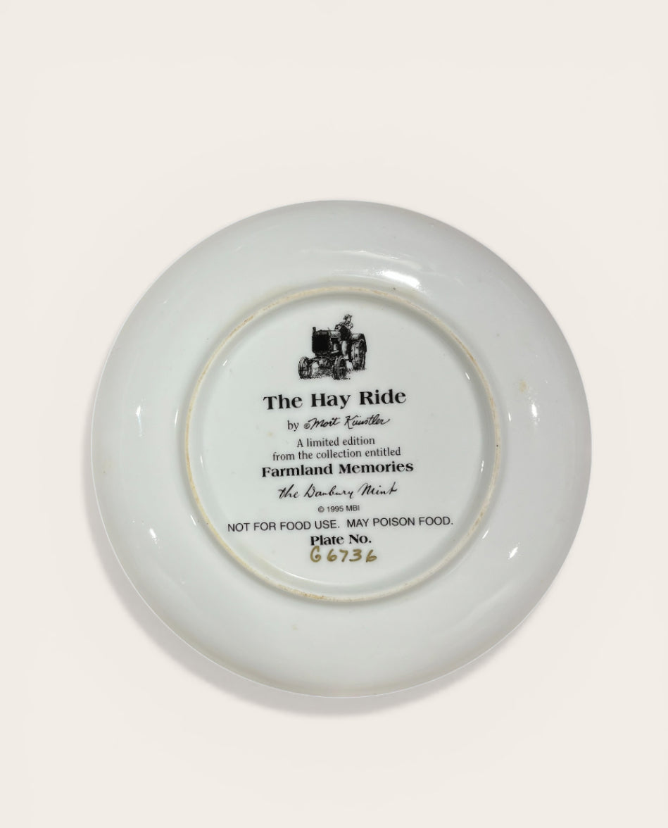Danbury Mint Hay Ride Collector Plate