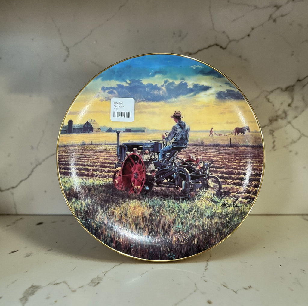 Danbury Mint Plowing At Sunset Collector Plate