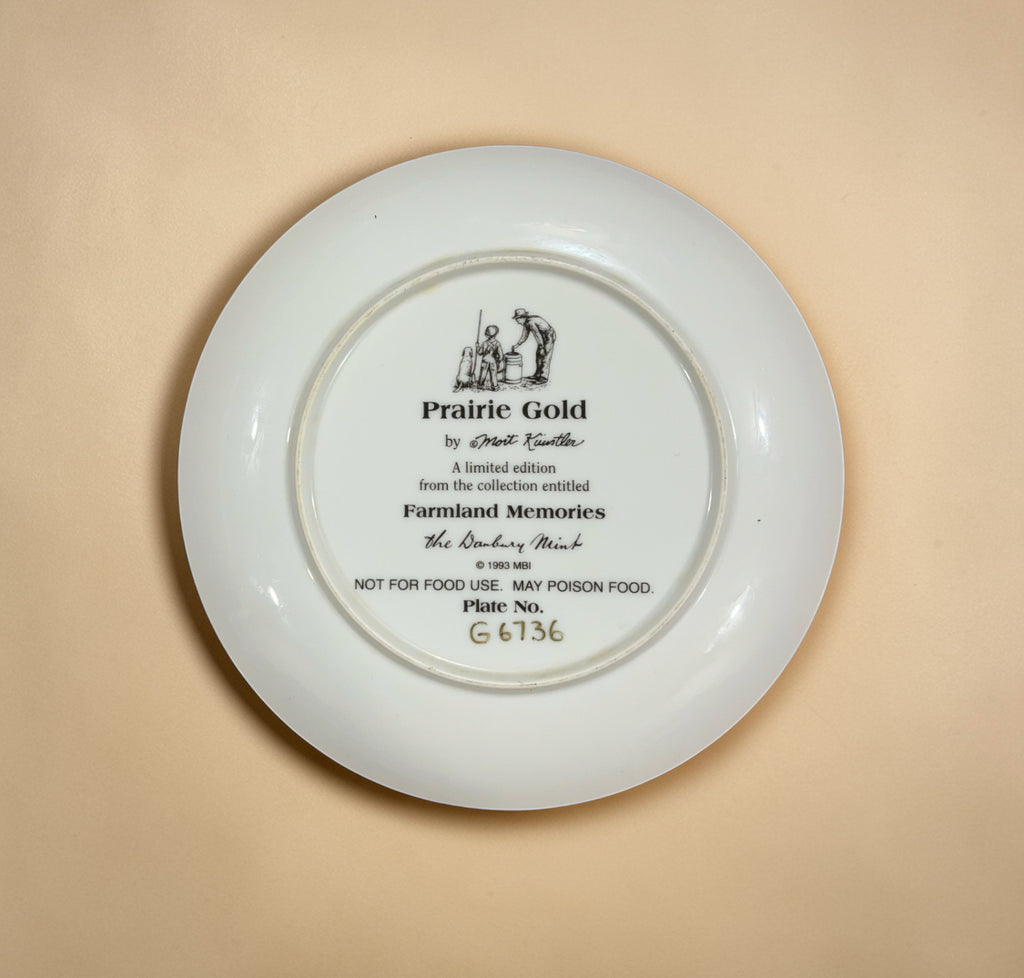 Danbury Mint Prairie Gold Collector Plate