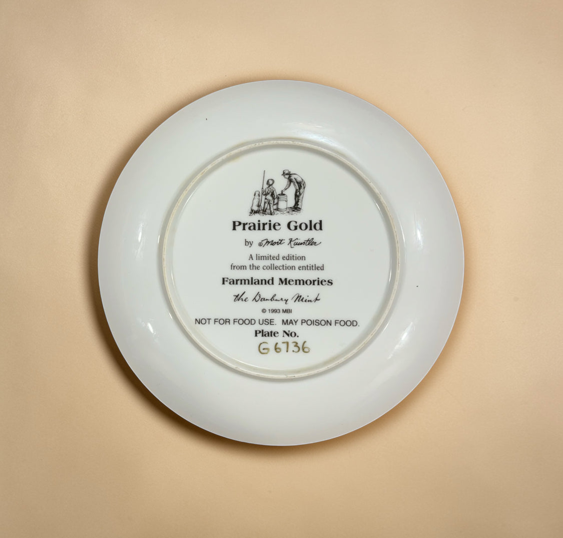 Danbury Mint Prairie Gold Collector Plate