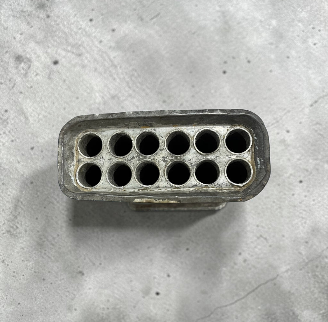 Vintage Tin Candle Mold with 12 tubes