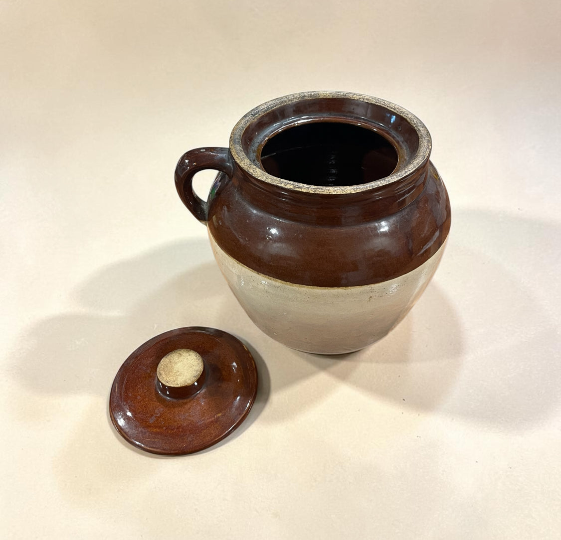 Bean Pot Stoneware With Lid