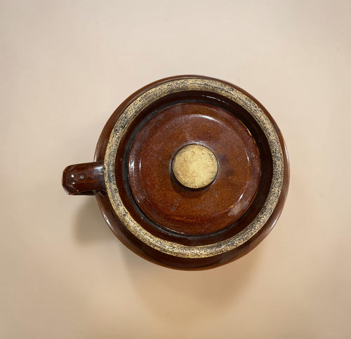 Bean Pot Stoneware With Lid