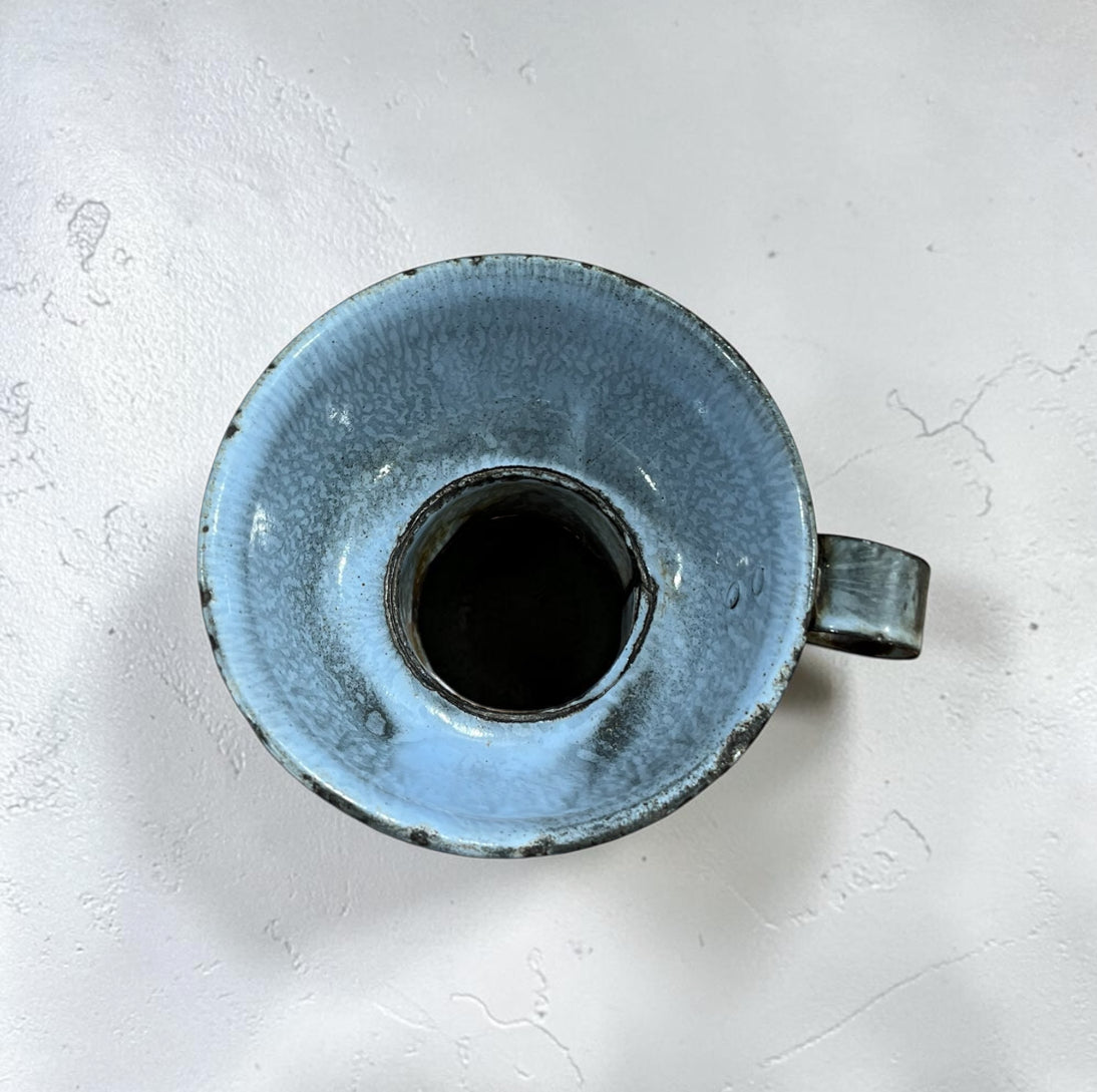 Vintage Gray Speckled Enamelware Canning Funnel