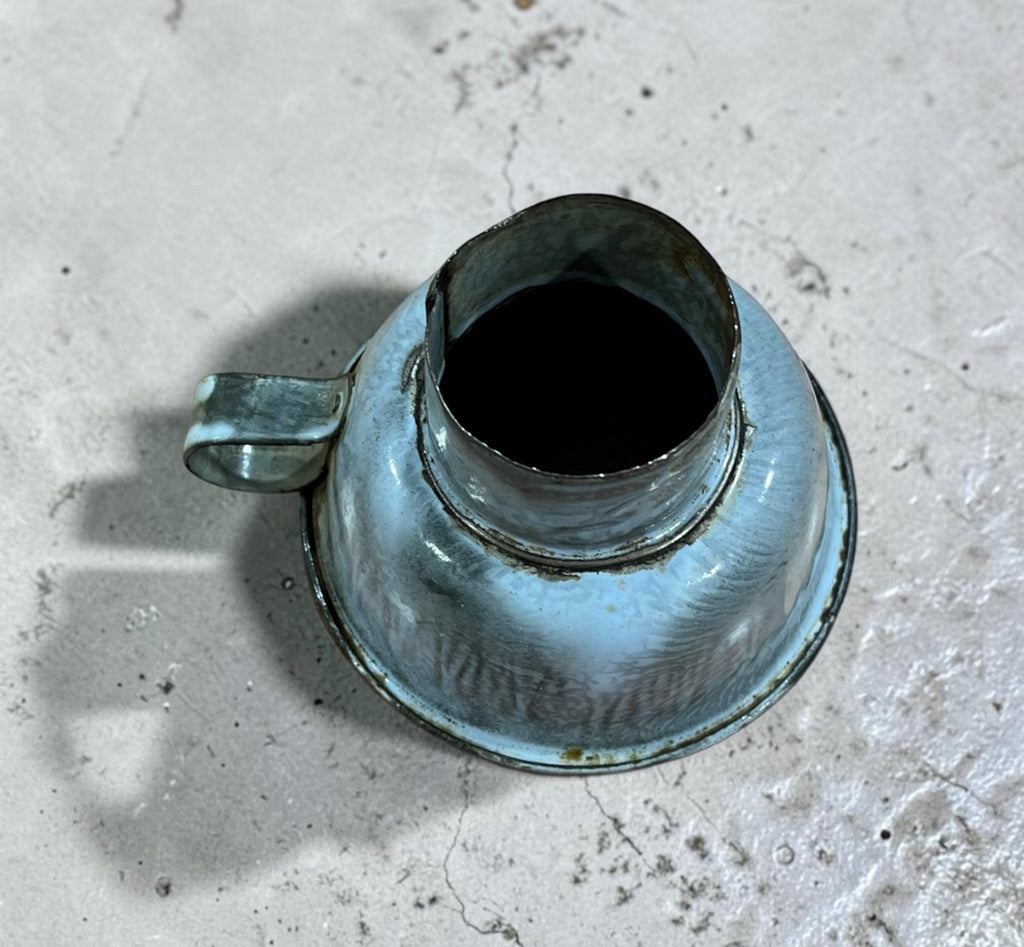 Vintage Gray Speckled Enamelware Canning Funnel
