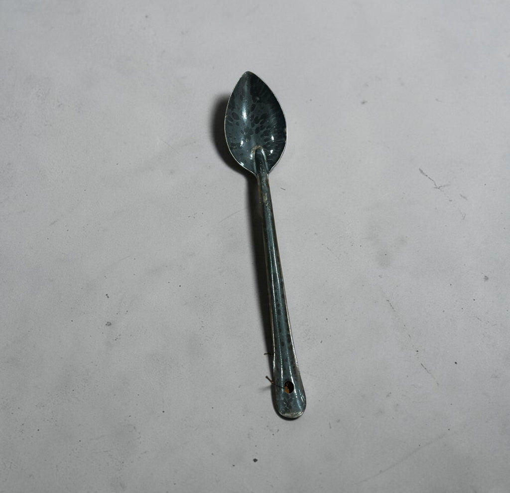 Vintage Gray Enamelware Spoon