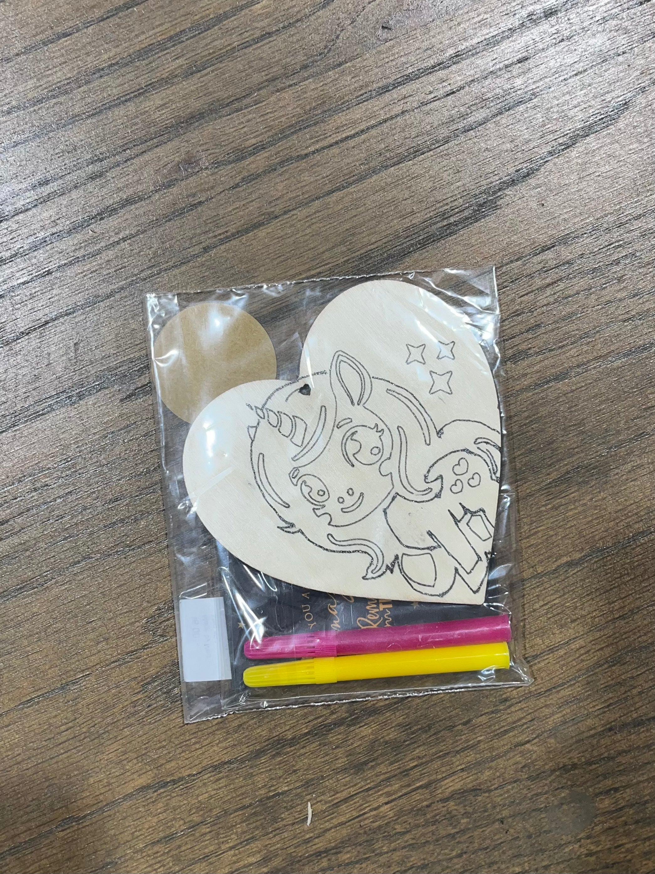 DIY Wooden Ornament Coloring Kit, Unpainted