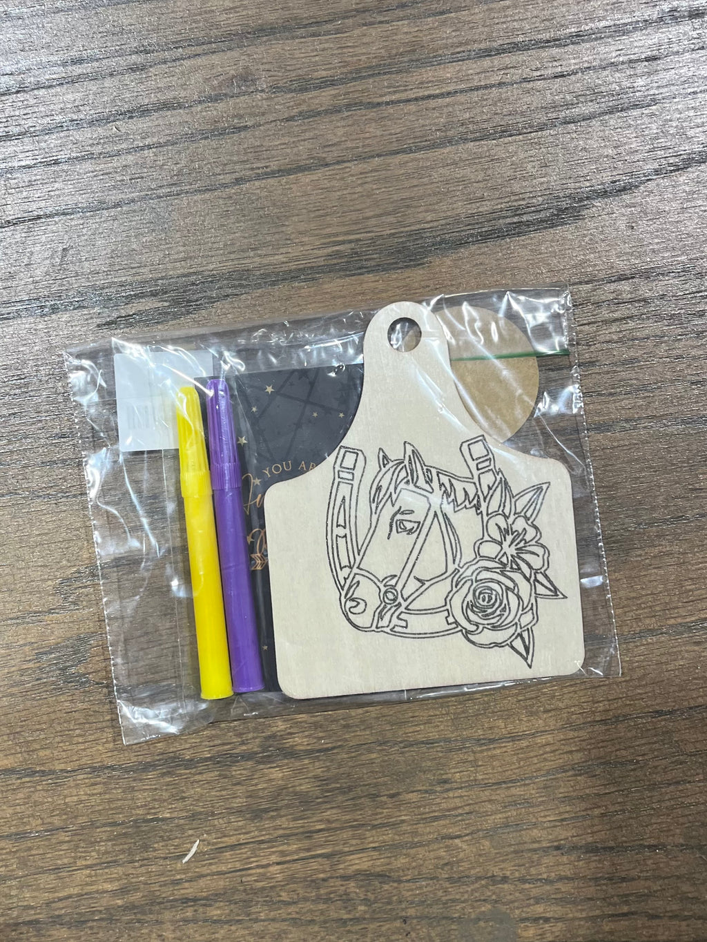 DIY Wooden Ornament Coloring Kit, Unpainted