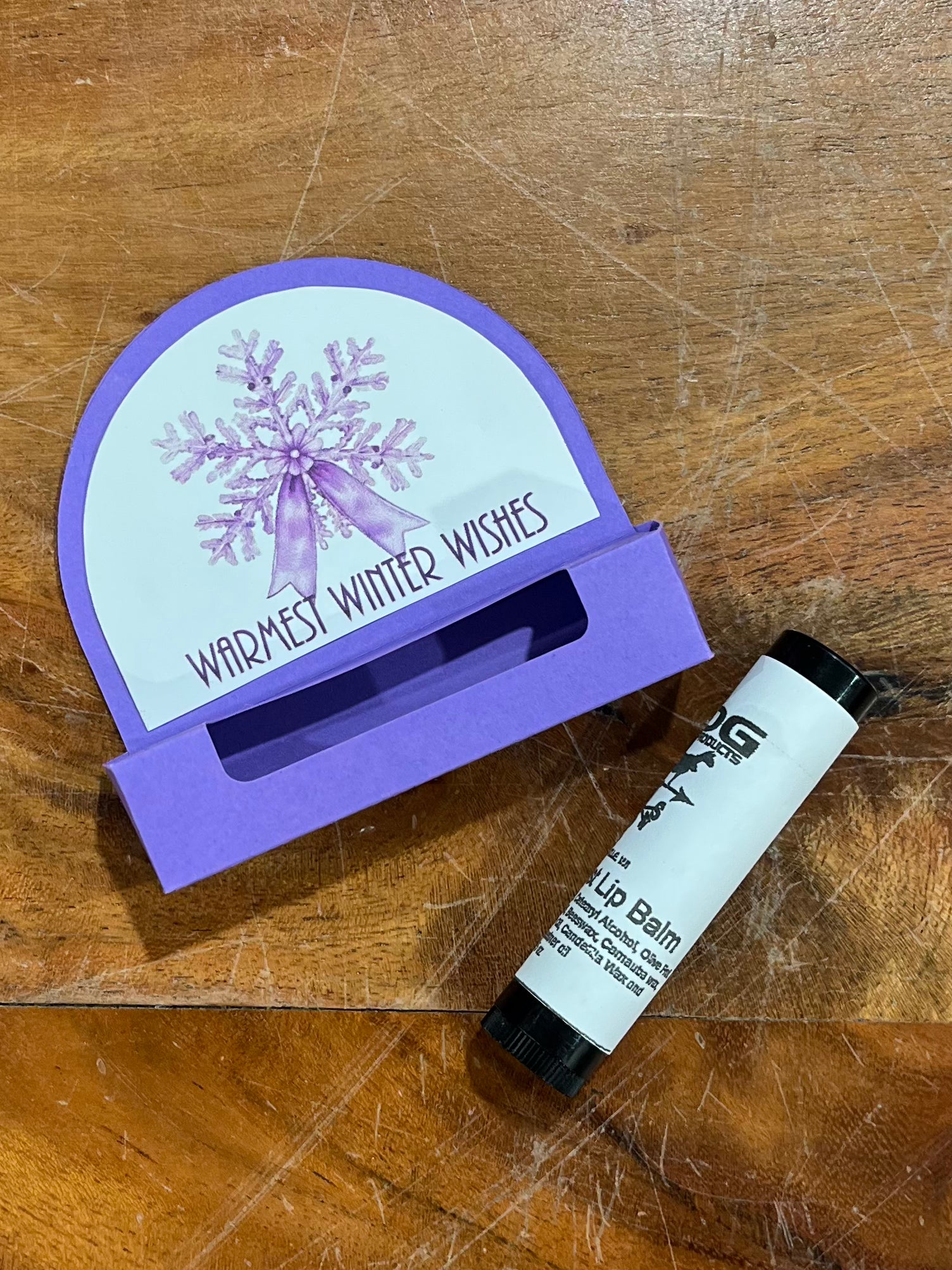 Christmas Gift Box Holder and Lip Balm