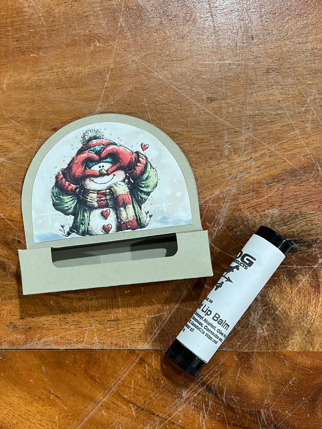 Christmas Gift Box Holder and Lip Balm