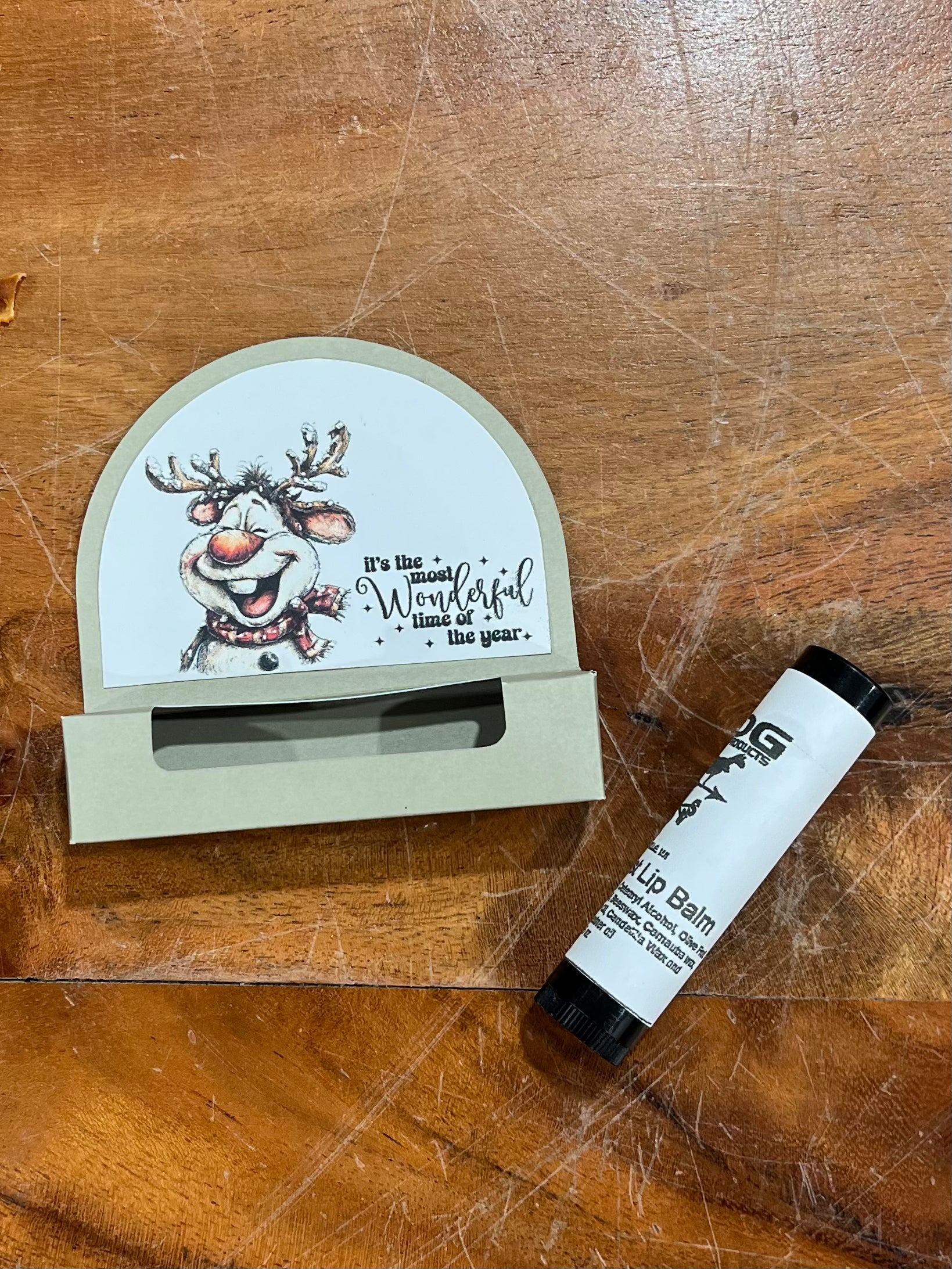 Christmas Gift Box Holder and Lip Balm