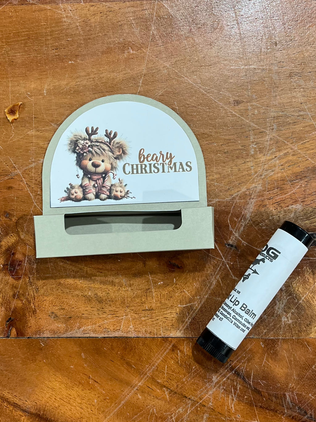 Christmas Gift Box Holder and Lip Balm