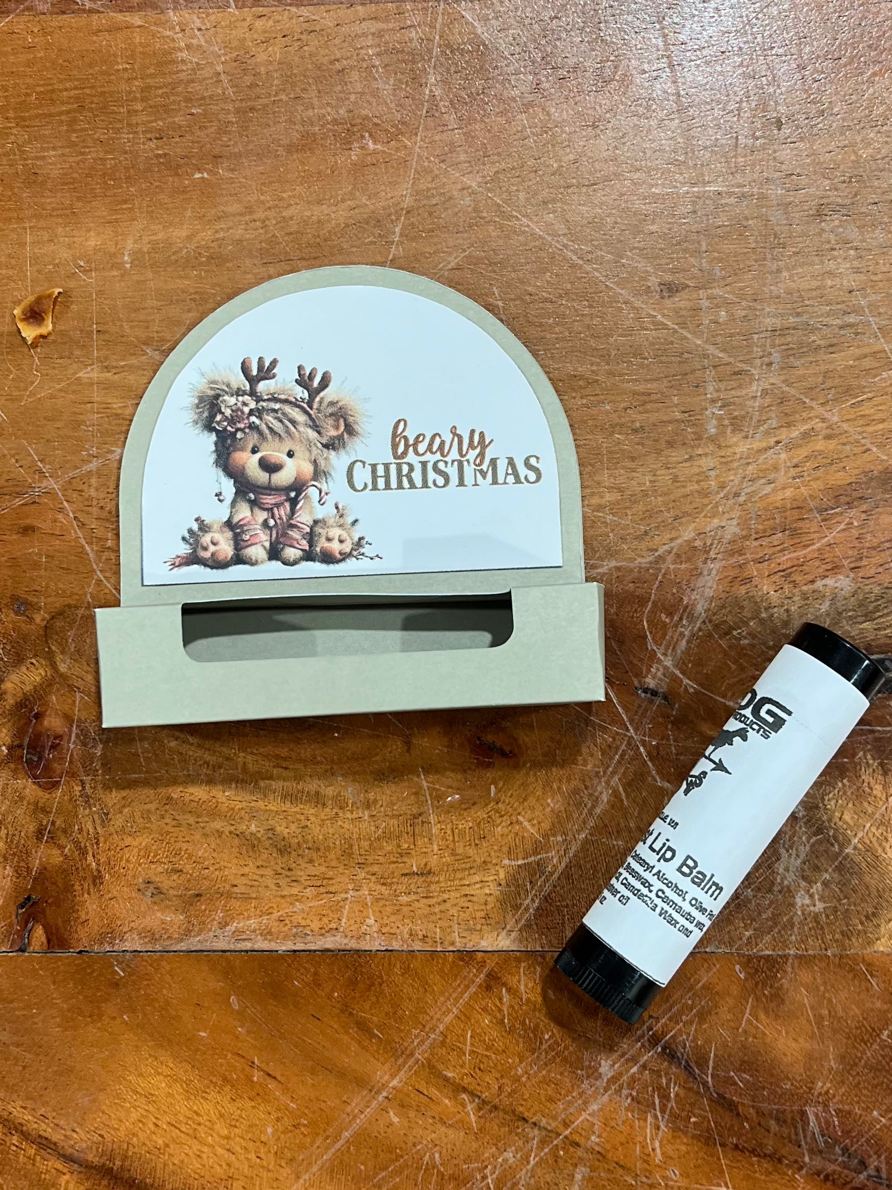 Christmas Gift Box Holder and Lip Balm