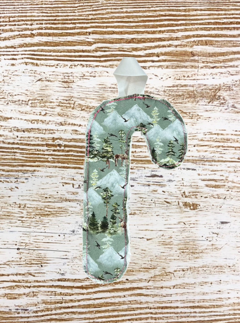 Fabric Candy Cane Ornament