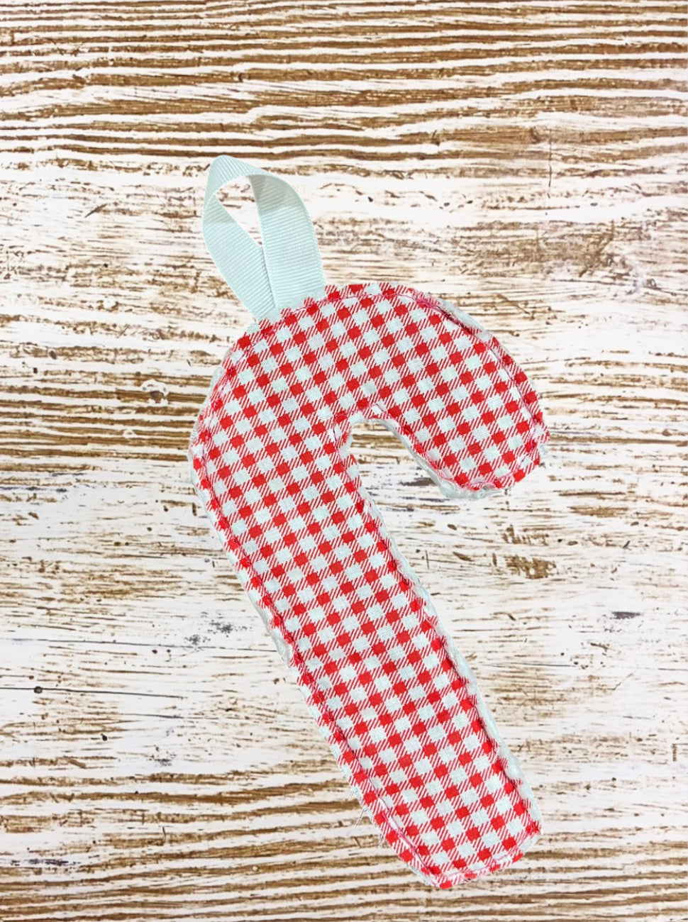 Fabric Candy Cane Ornament