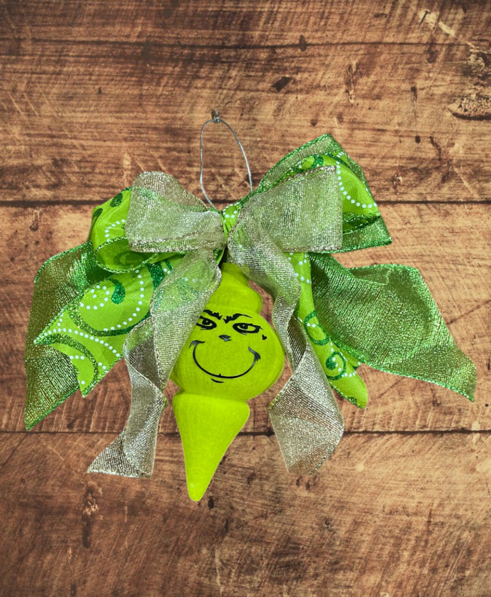 Grinch Ribbon Ornaments