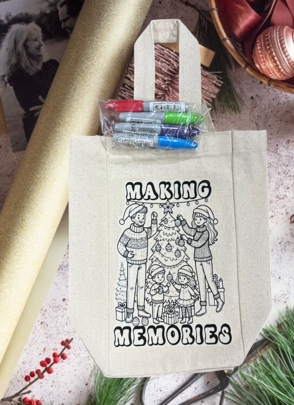 Canvas Coloring Totes