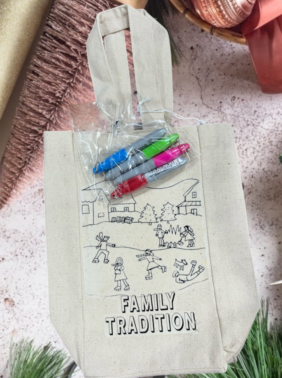 Canvas Coloring Totes