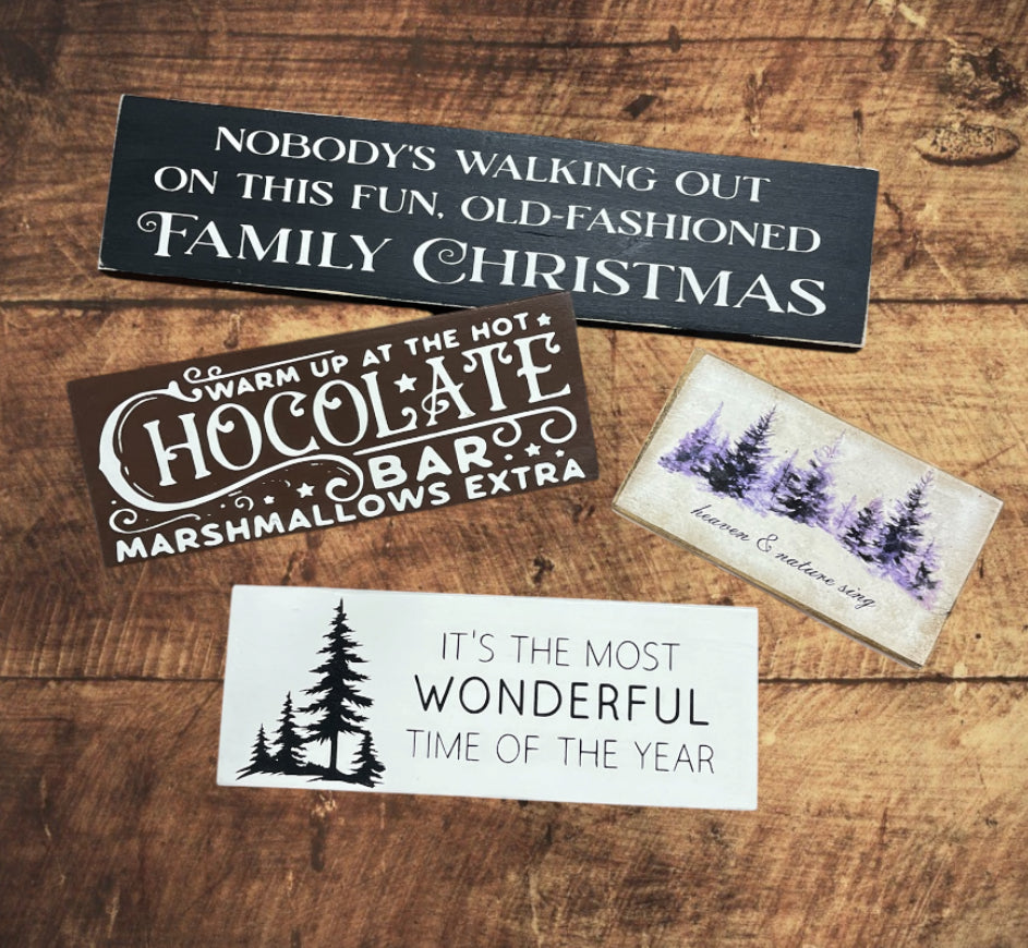 Variety of Christmas Signs