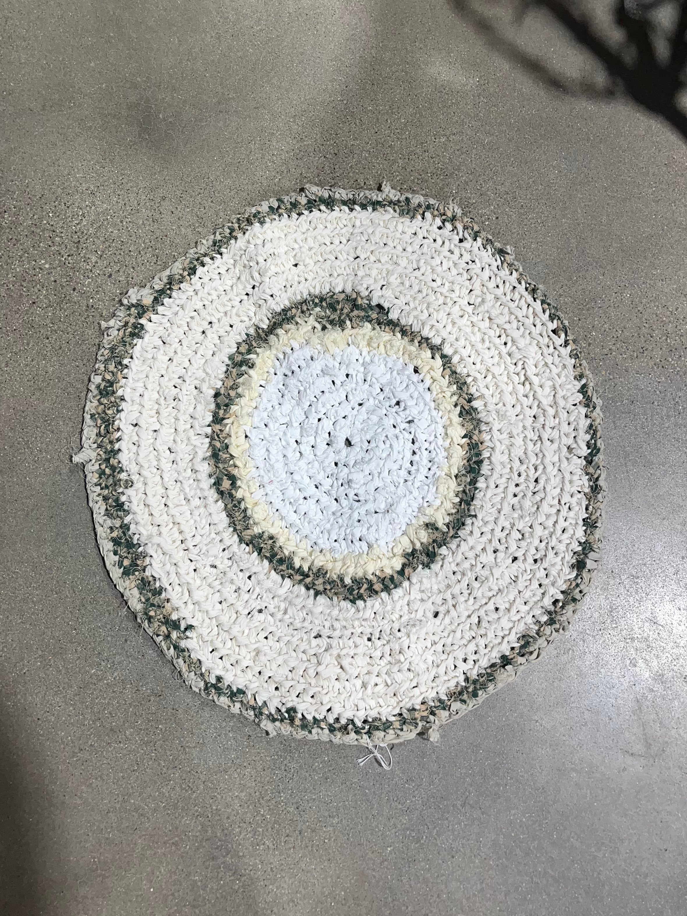 Green/Tan Rag Rug