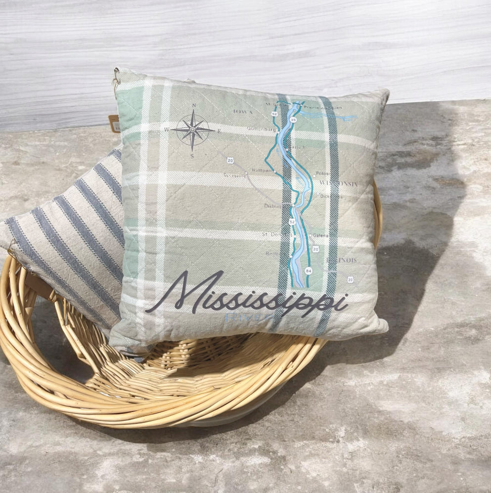 Iowa Mississippi Pillow
