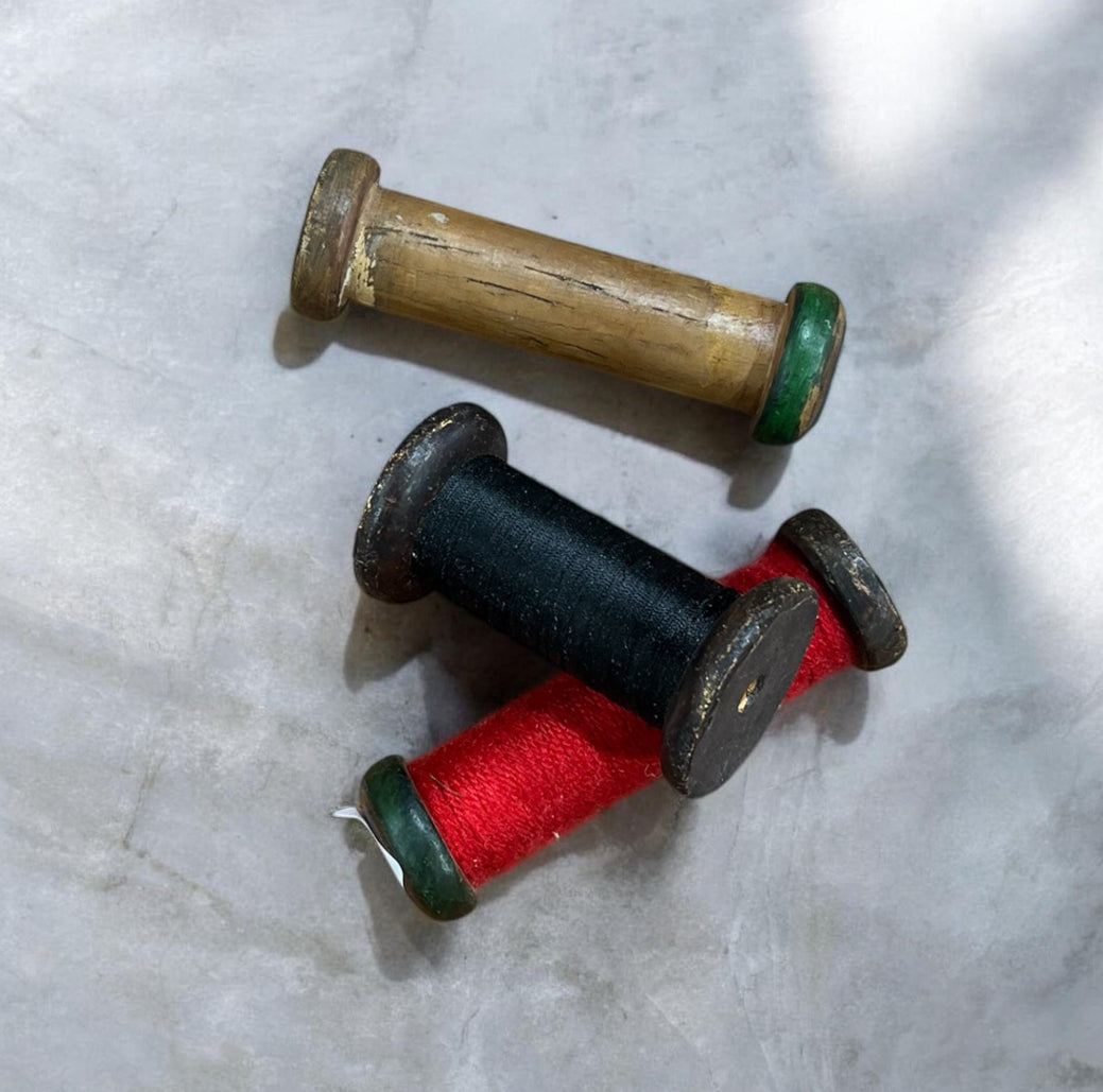 Antique Wooden Small Textile Bobbin