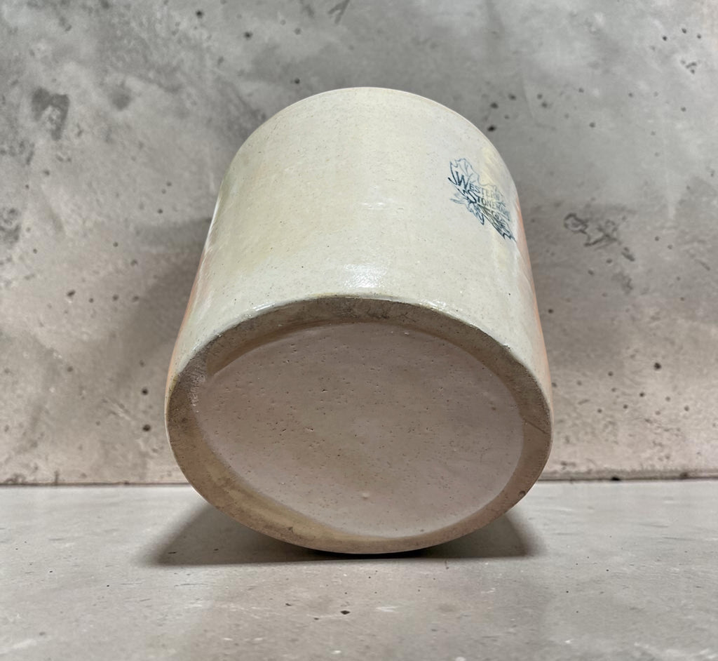 Western Stoneware Jug with Maple Leaf