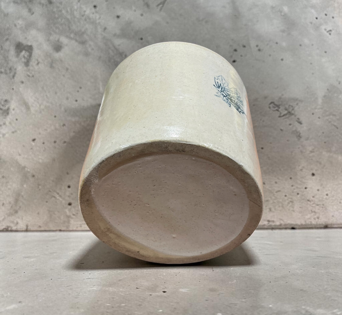 Western Stoneware Jug with Maple Leaf
