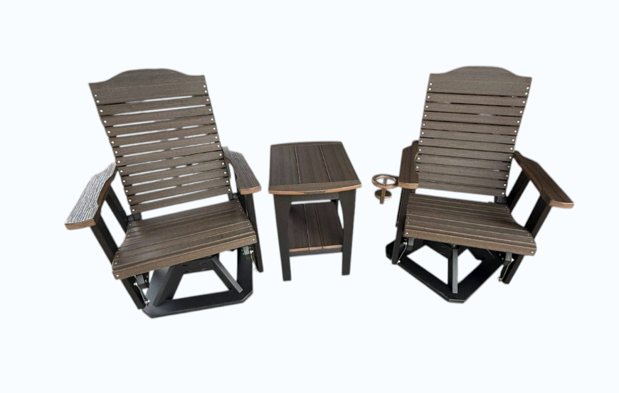 Roll Back Swivel Glider