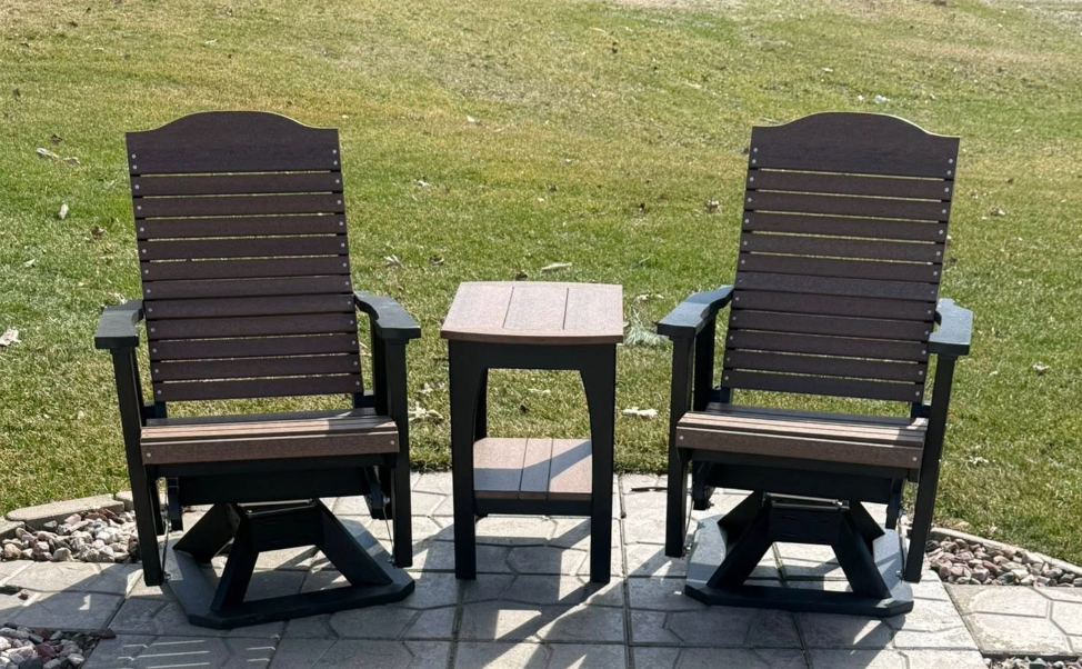 Roll Back Swivel Glider