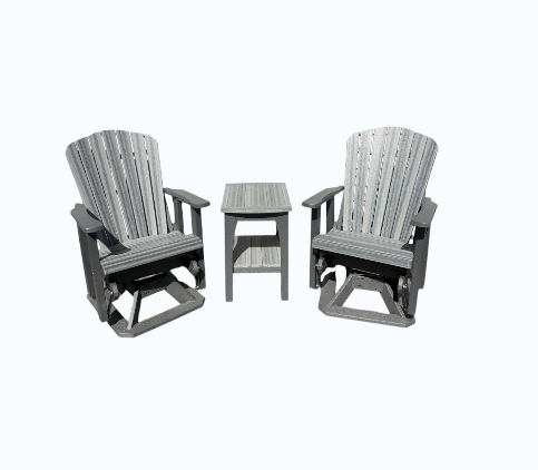 Fan Back Swivel Glider