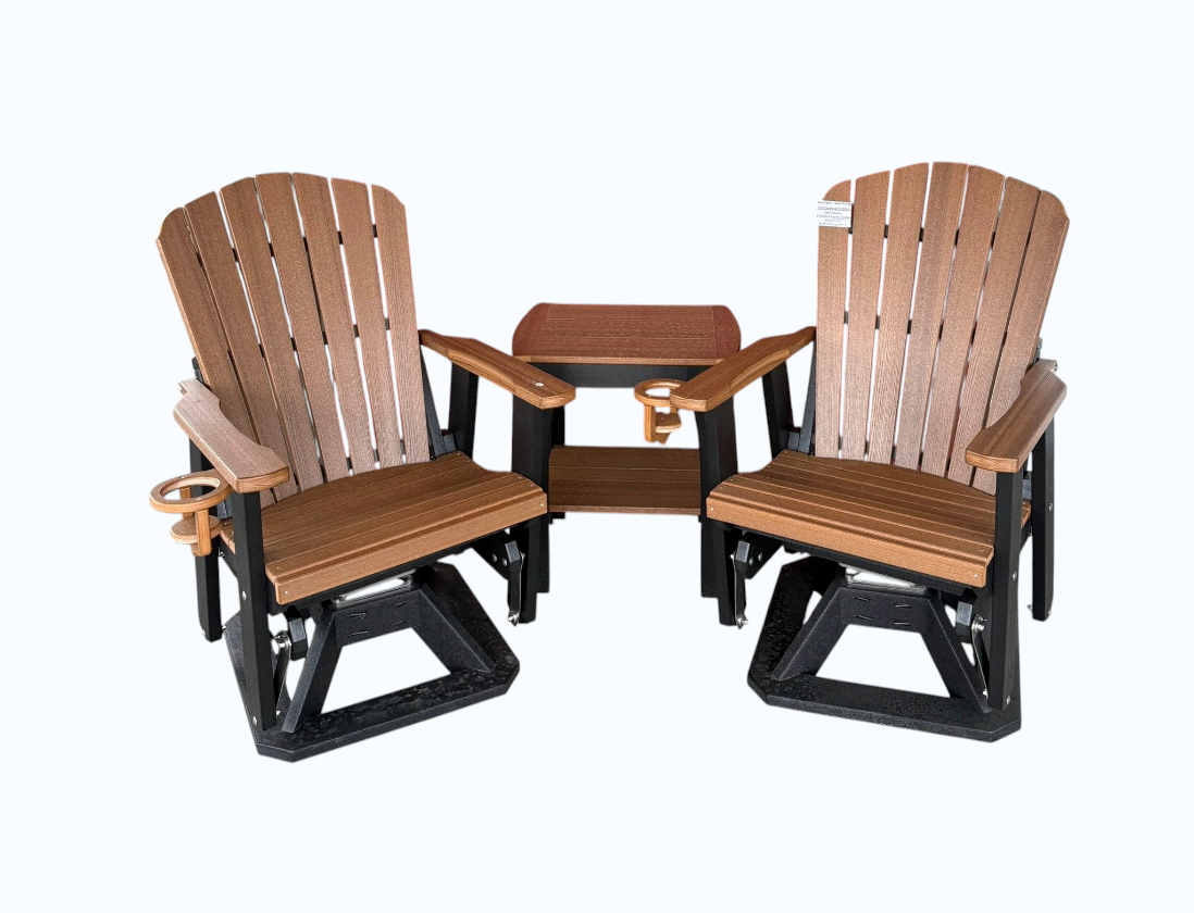 Fan Back Swivel Glider